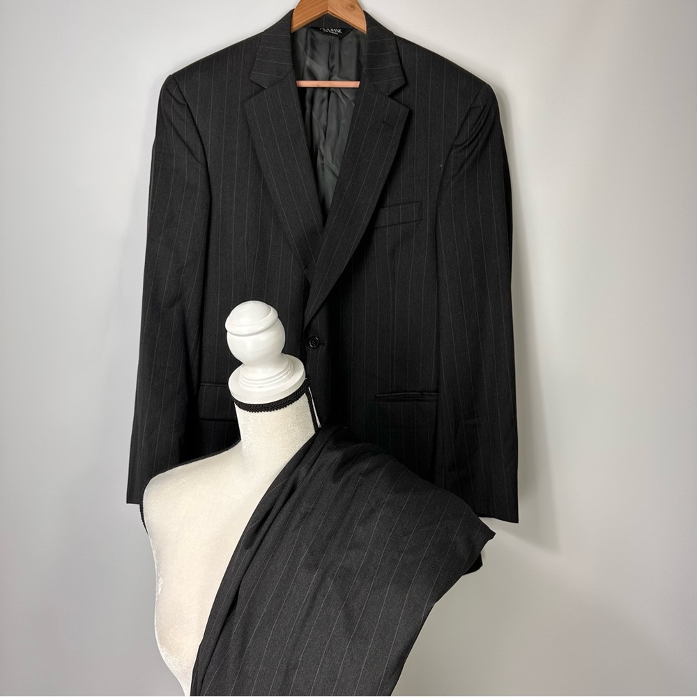 Jos. A. Bank Black Pinstripe Suit